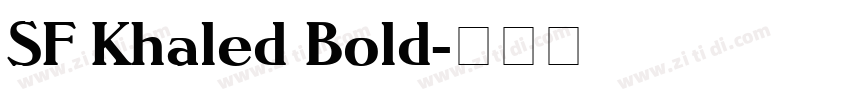 SF Khaled Bold字体转换